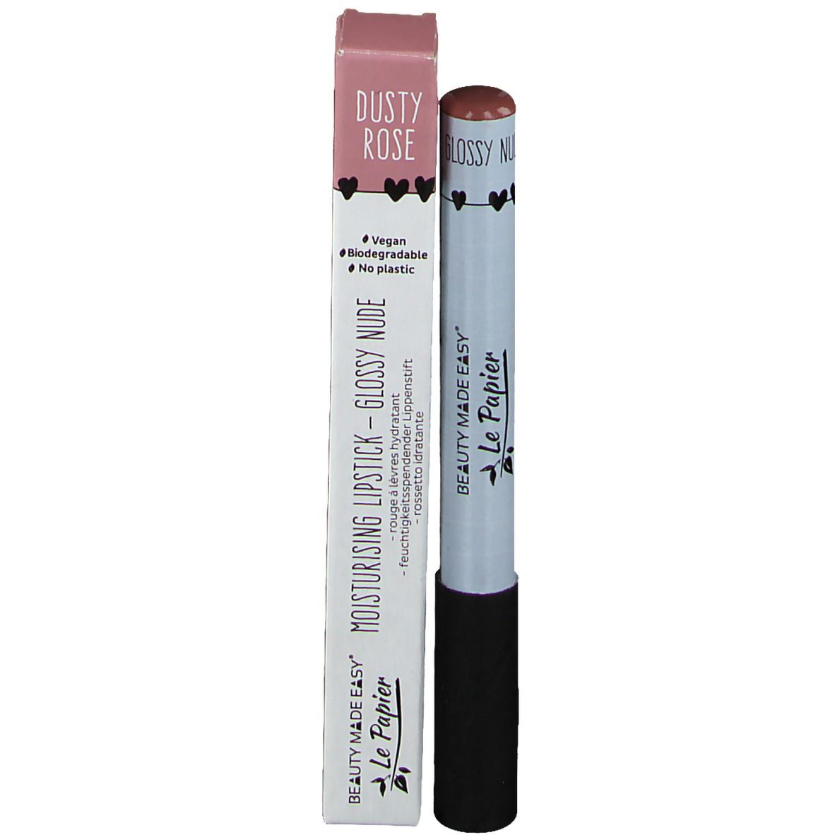 Beauty Made Easy Le Papier Moisturising Lipstick Glossy Nudes Dusty Rose