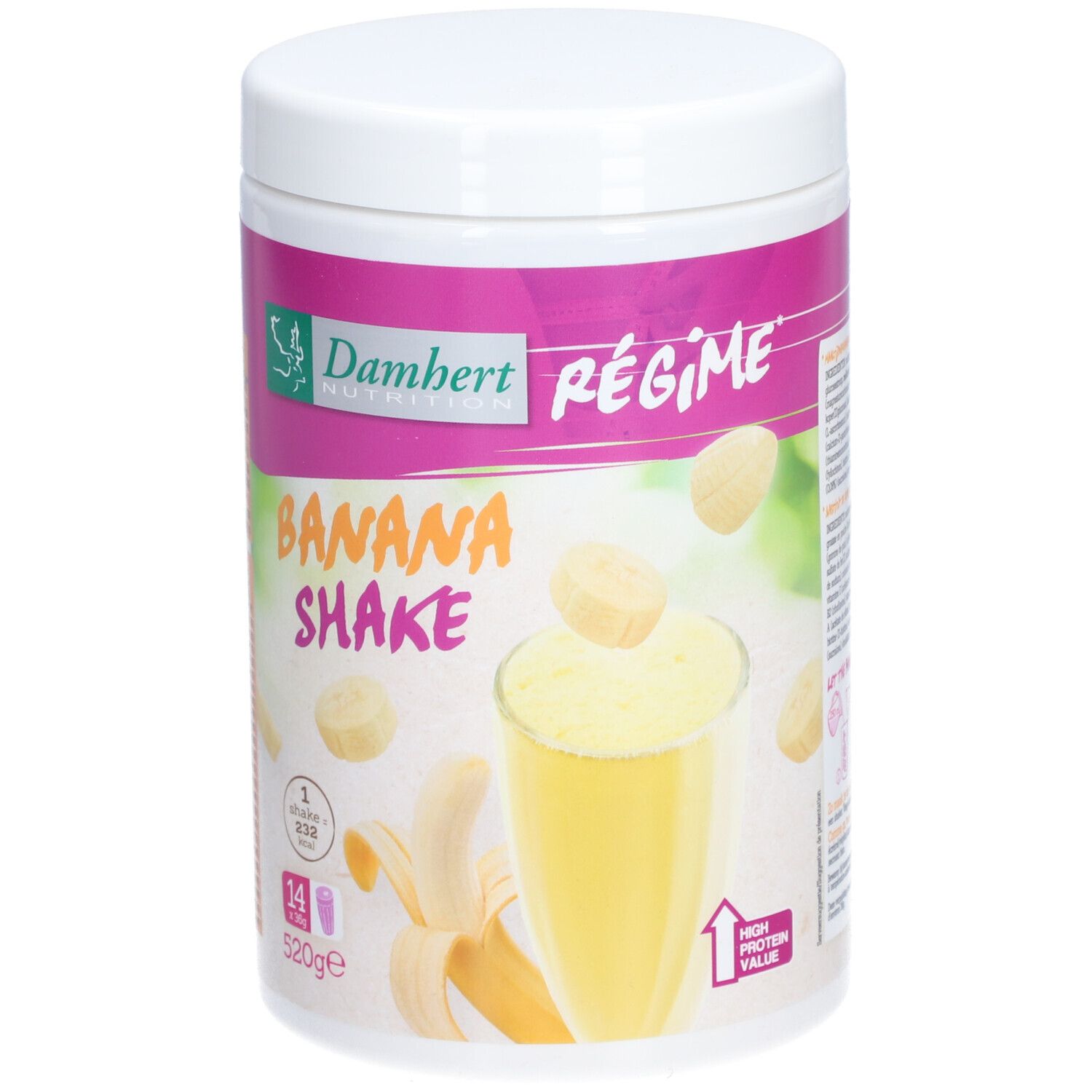 Damhert Think Slim Maaltijdshake Banaan Met Tagatose 520 G - Farmaline