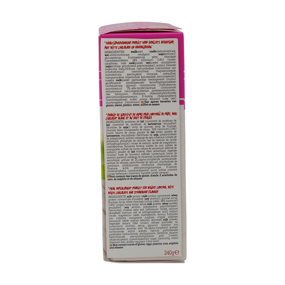 Damhert Slim Barres de Repas Chocolat Blanc & Fraise High Protein