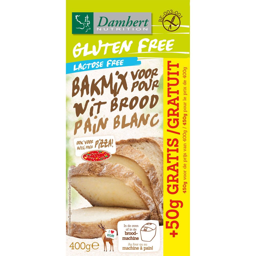 Damhert Gluten Free Mix Pain Blanc Lactose Free