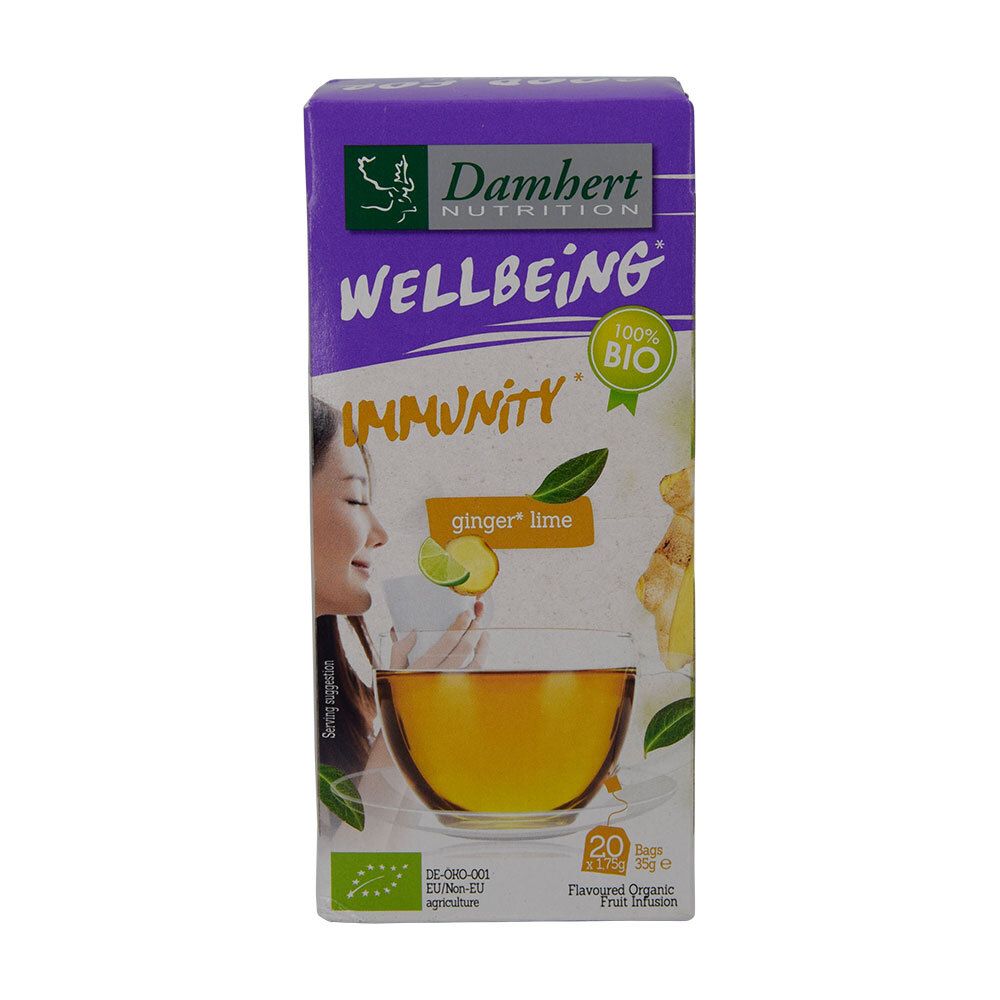 Damhert Wellbeing Thé Gingembre - Citron Vert Bio