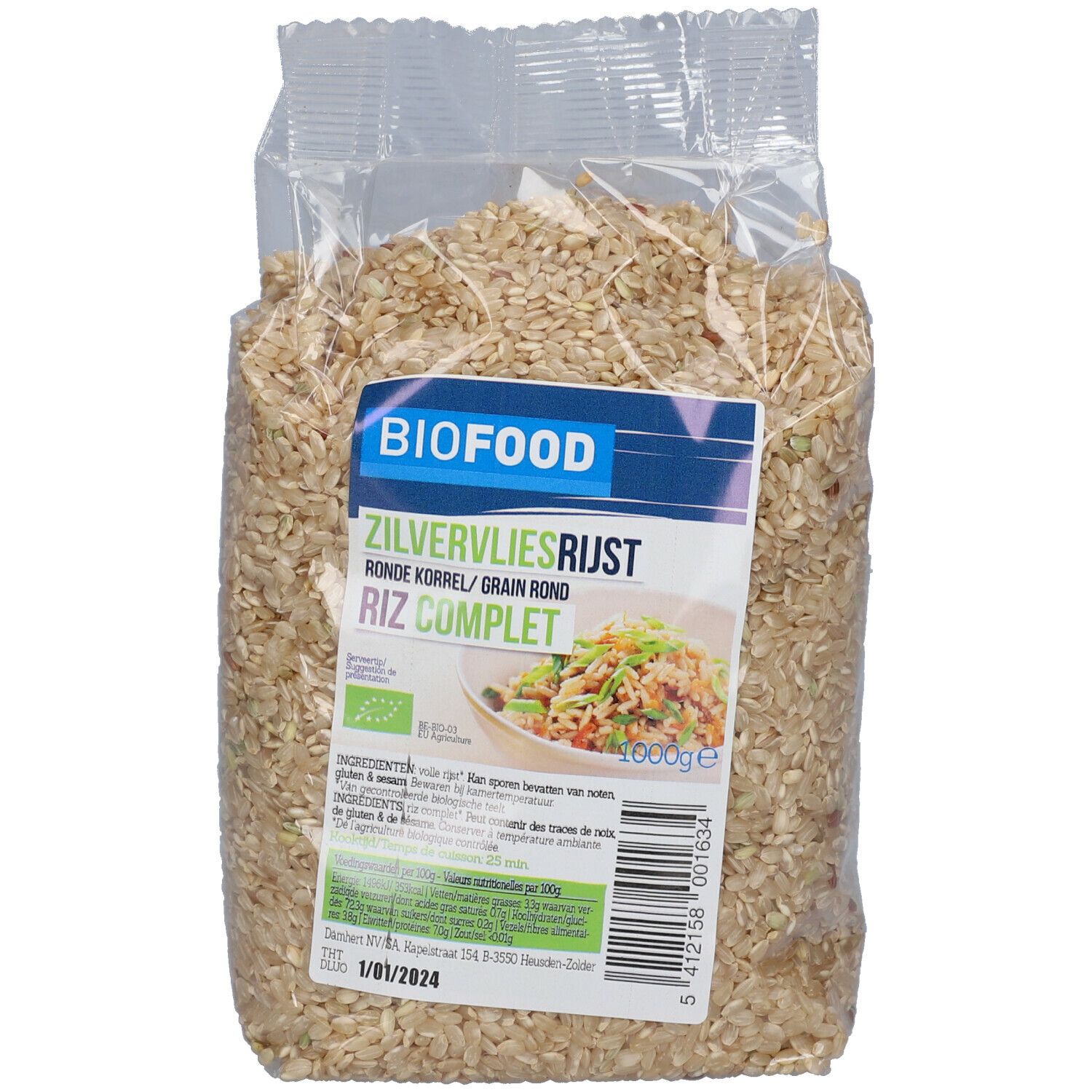Biofood Zilvervliesrijst Bio
