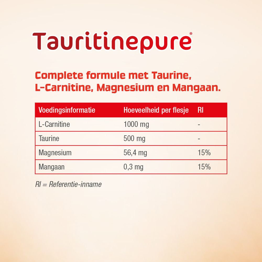 Tauritinepure Magnesium | Taurine  L-carnitine  Magnesium - Mangaan  30x15 ml - Farmaline