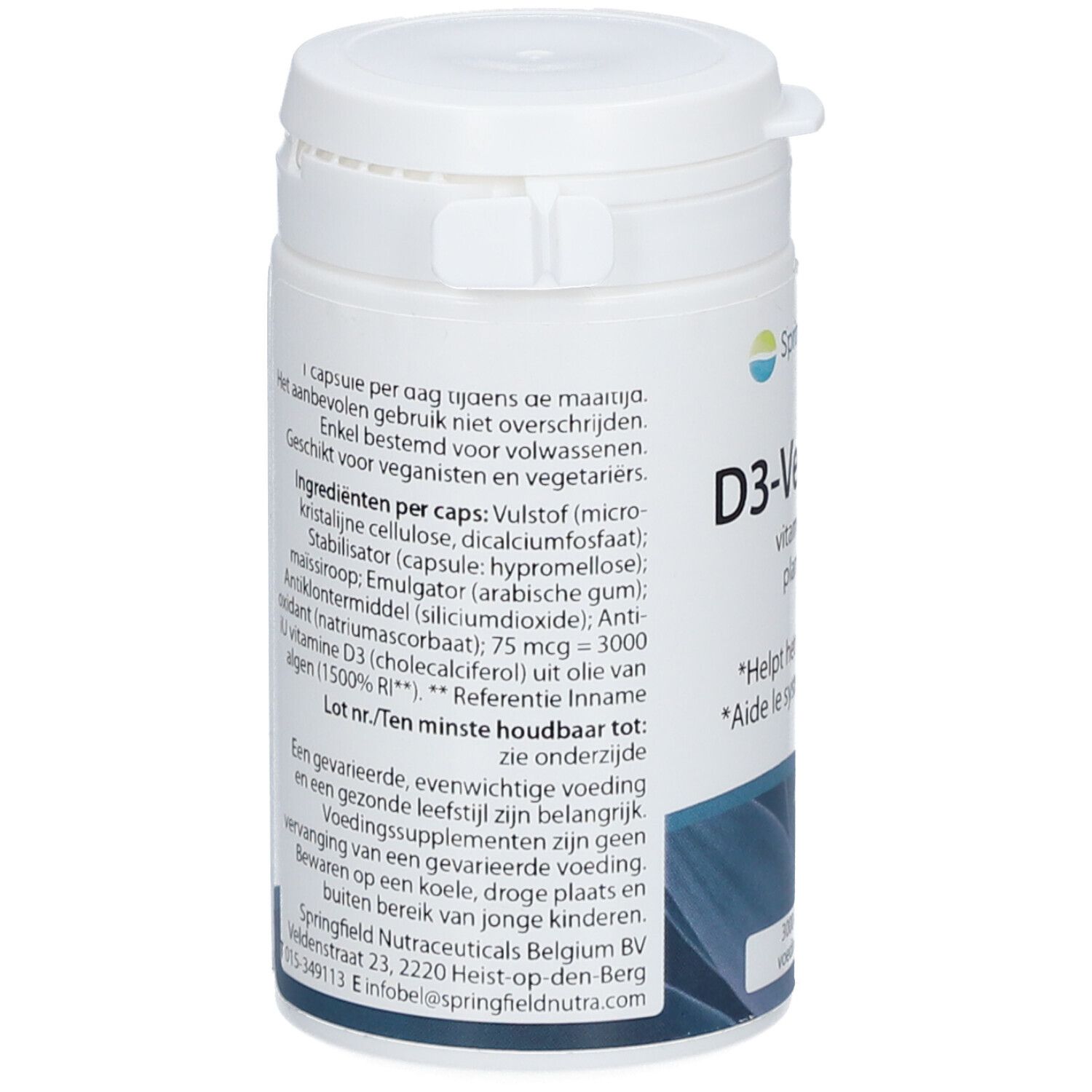 Springfield Vitamine D3-Vegan 3000iU