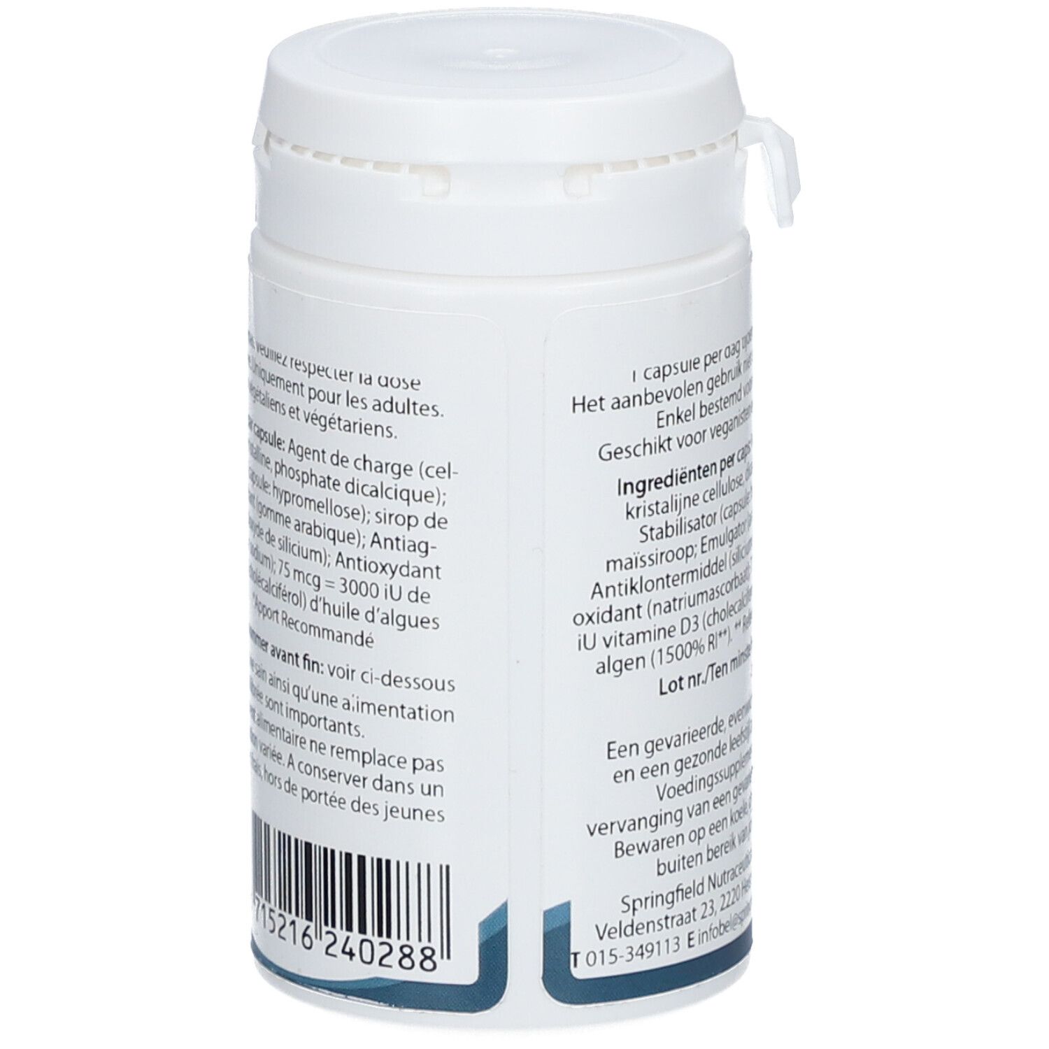 Springfield Vitamine D3-Vegan 3000iU