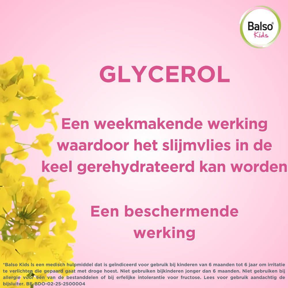 Balso Kids Droge Hoestsiroop | 99% Natuurlijke Oorsprong Baby's En Kinderen 6 Maanden Tot 6 Jaar