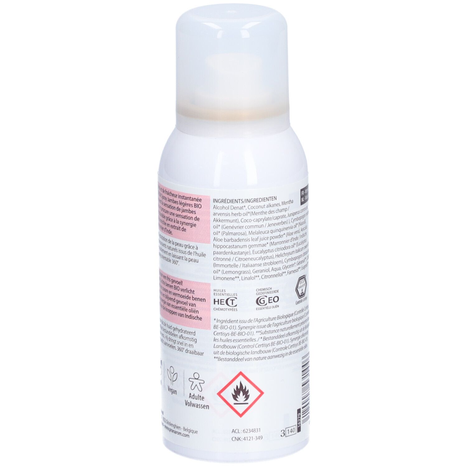 Pranarôm Circularom Jambes Légères Spray Bio