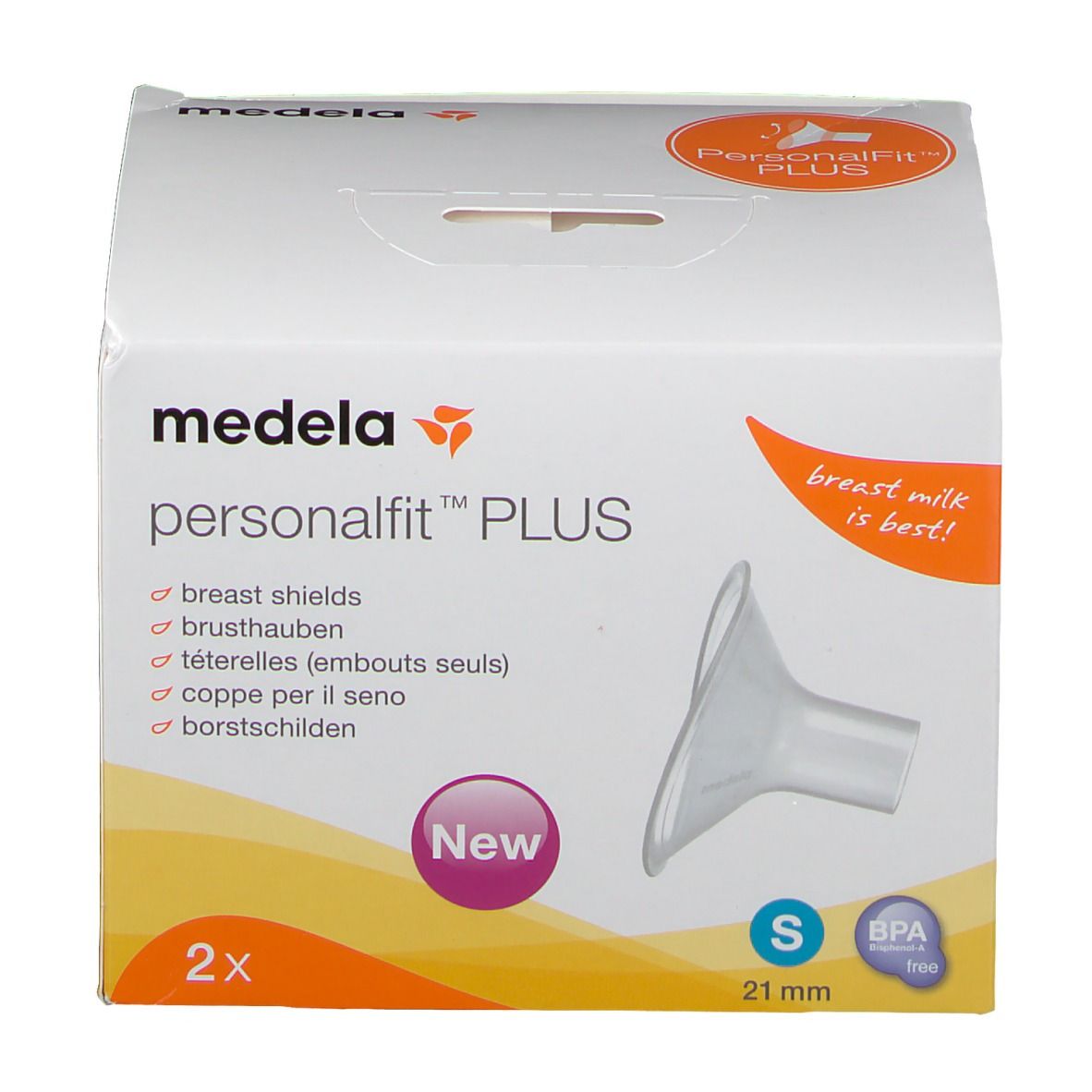 Medela Téterelles PersonalFit PLUS S (21 mm) - 2 pièces