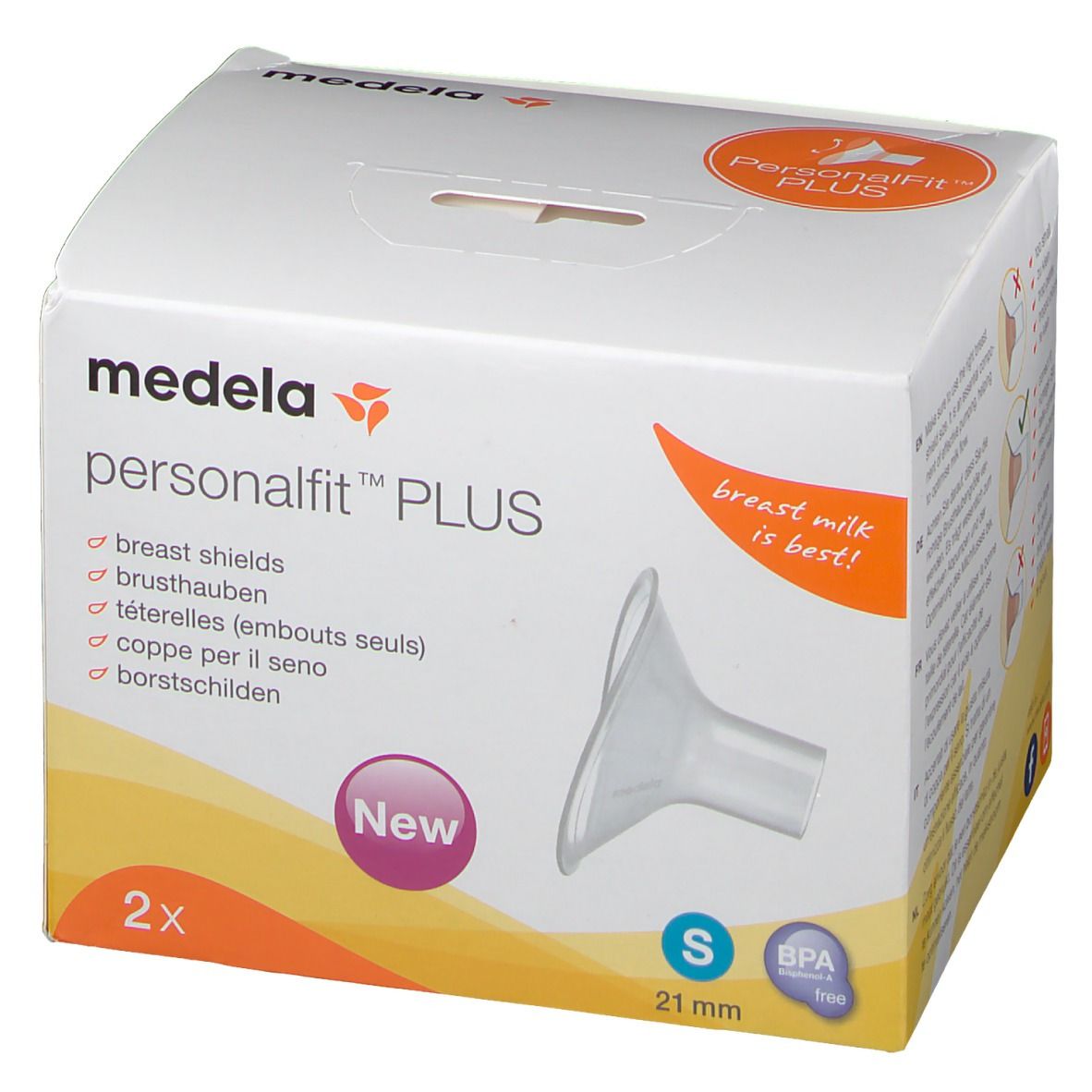 Medela Téterelles PersonalFit PLUS S (21 mm) - 2 pièces