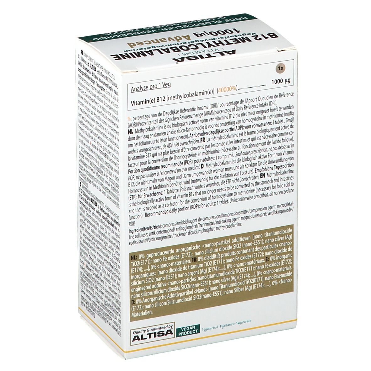 Altisa® Vitamine B12 1000mcg Methylcobalamine