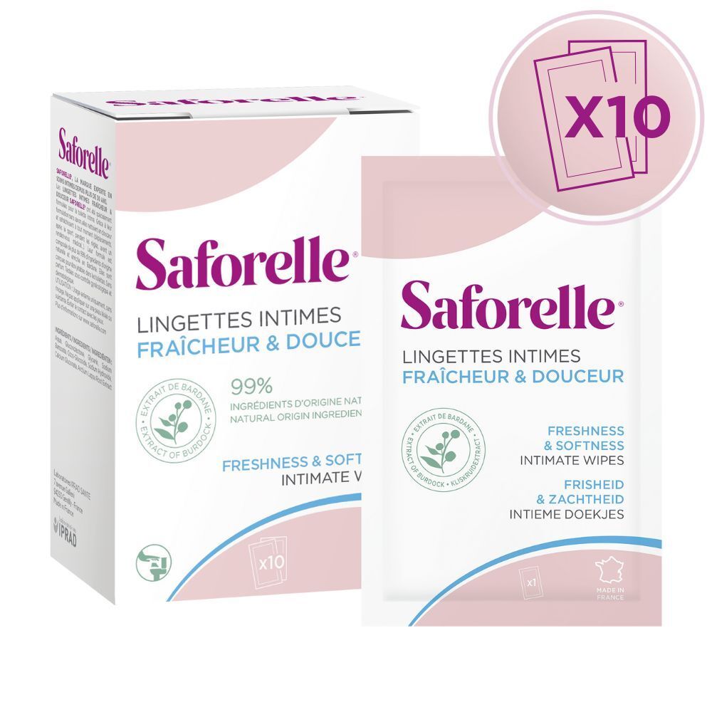 Saforelle® Lingettes Intimes Biodégradables