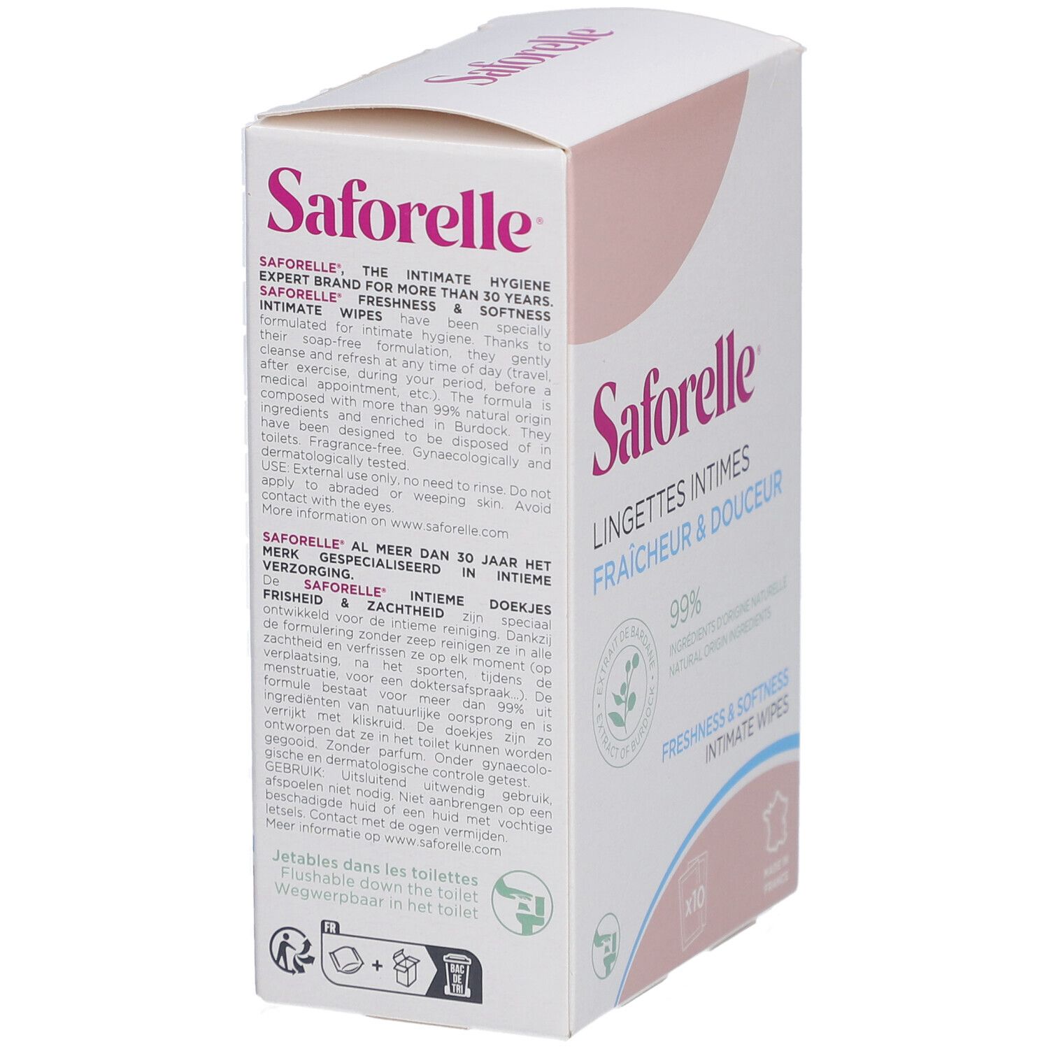 Saforelle® Lingettes Intimes Biodégradables