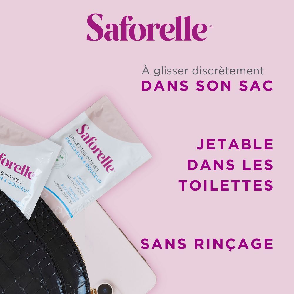 Saforelle® Lingettes Intimes Biodégradables