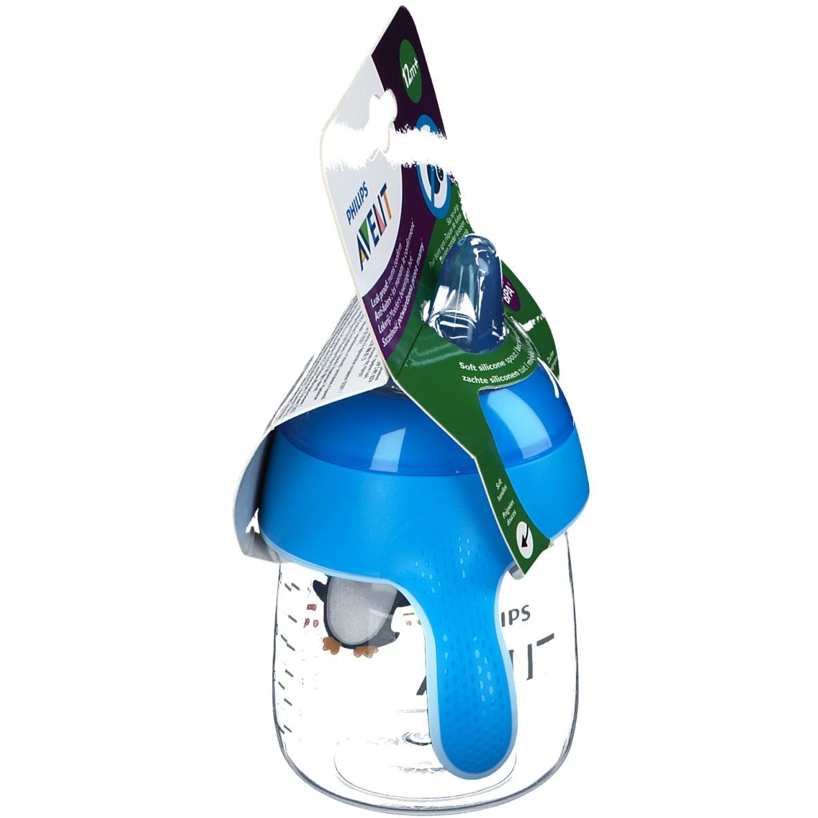 Avent Tasse Anti-Fuites à Bec Souple Pingouin Bleu SCF747/02