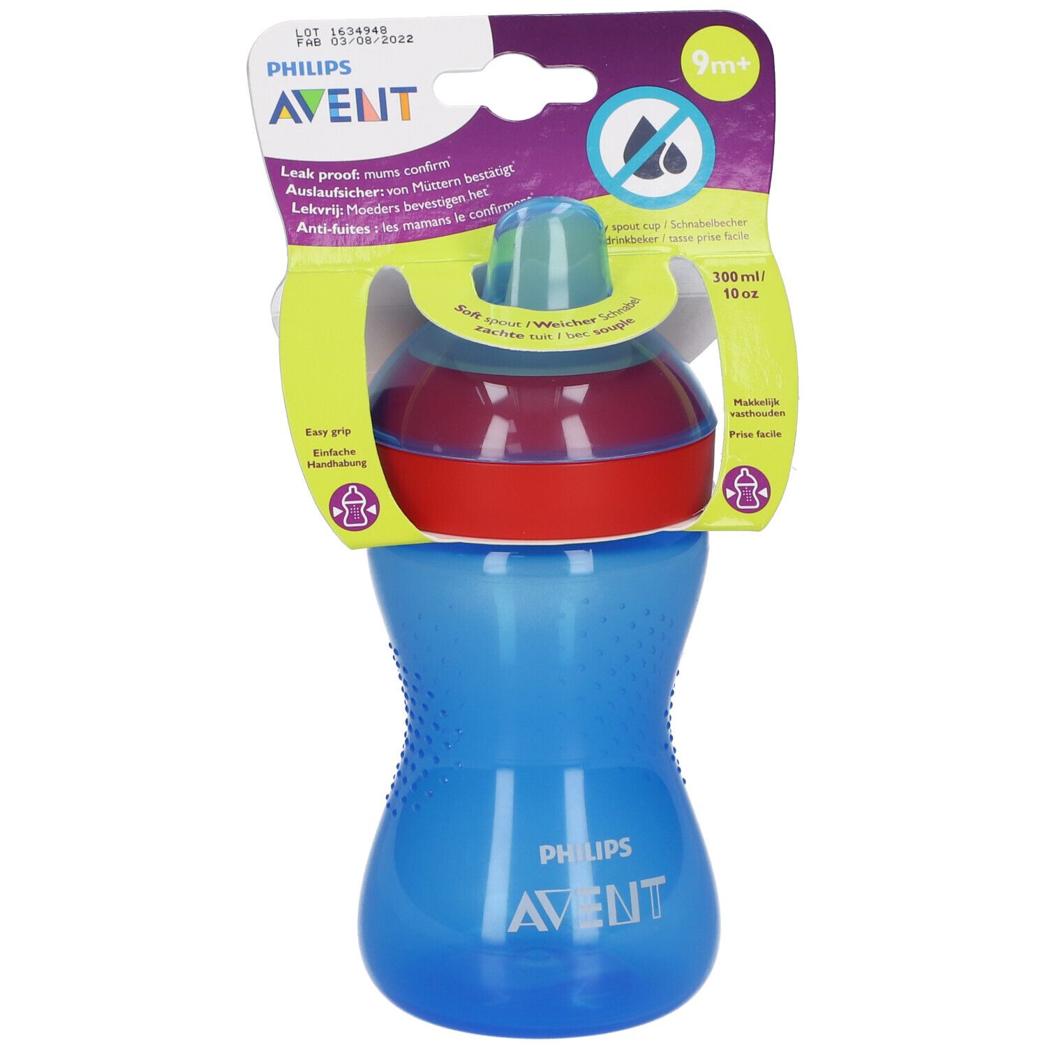 Philips Avent My Grippy Zachte Tuitbeker Blauw SCF802/01