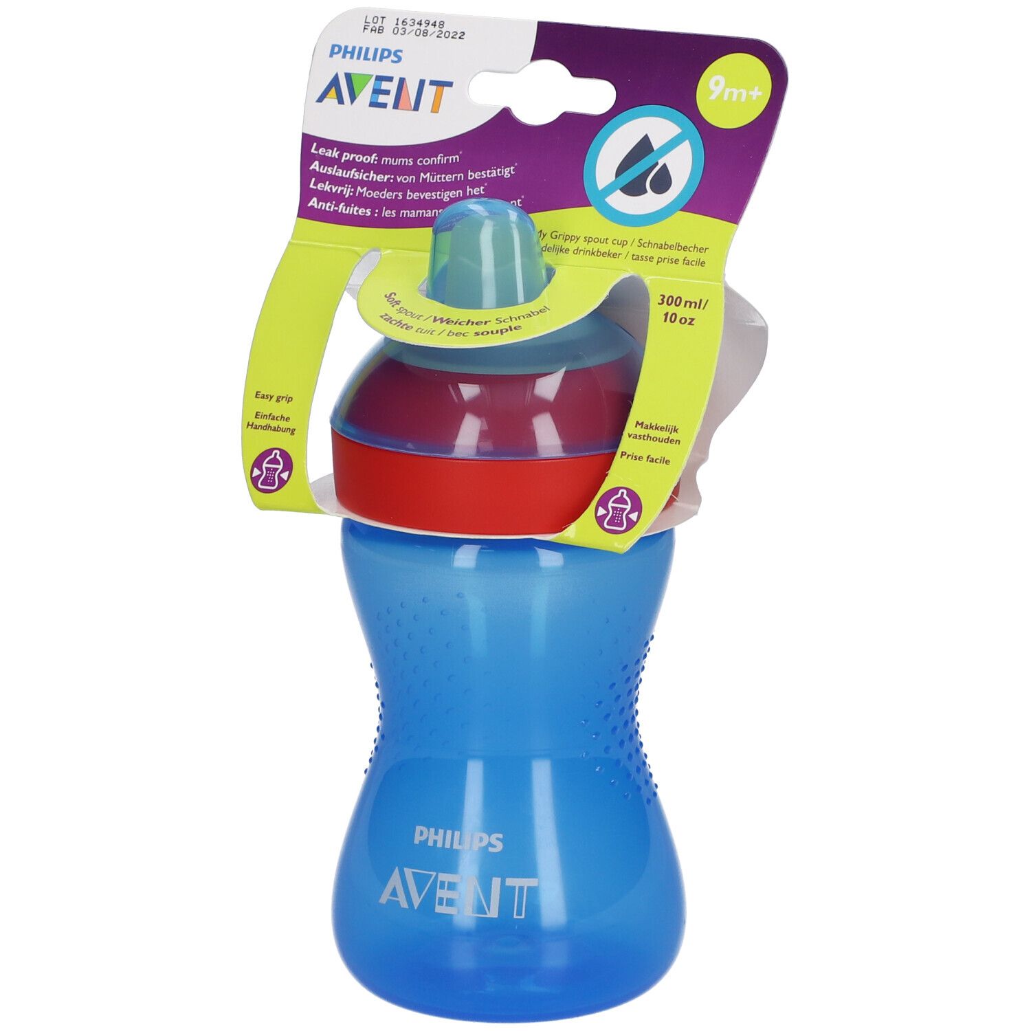 Philips Avent My Grippy Zachte Tuitbeker Blauw SCF802/01