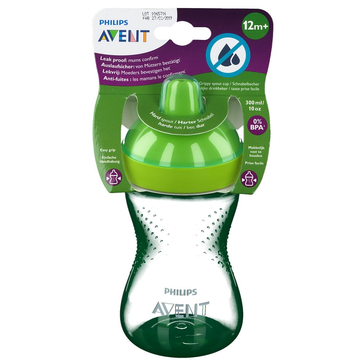 Philips Avent My Grippy Tasse à Bec Dur Vert SCF803/03