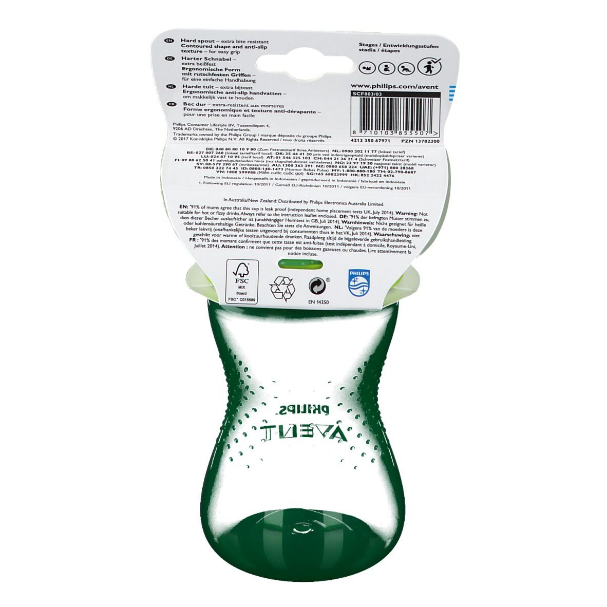 Philips Avent My Grippy Tasse à Bec Dur Vert SCF803/03