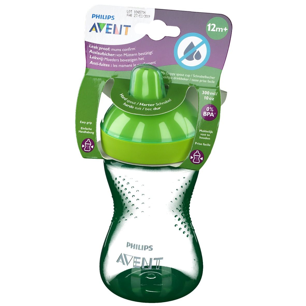 Philips Avent My Grippy Tasse à Bec Dur Vert SCF803/03
