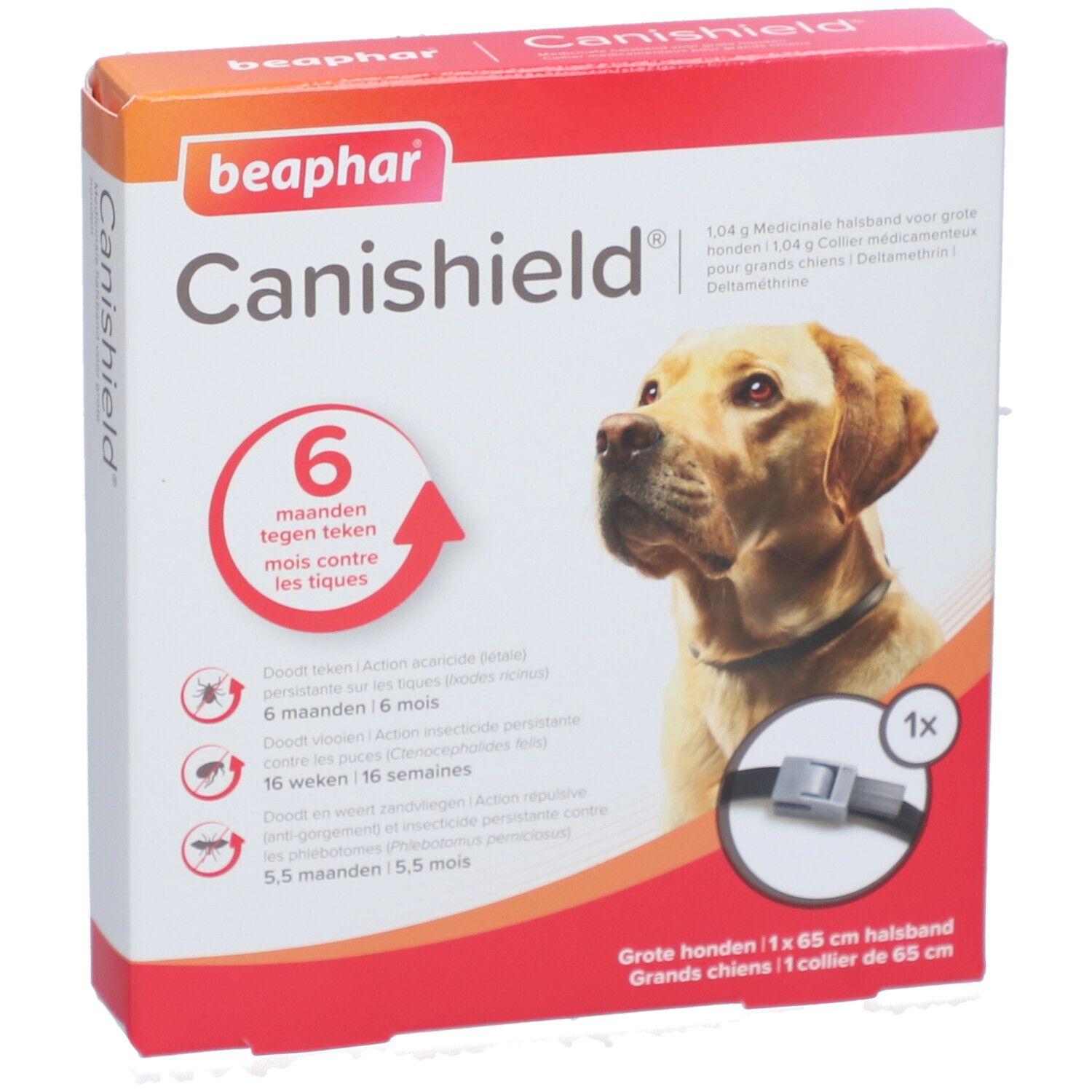 Beaphar Canishield 1,04 g Halsband Grote Honden 65 cm