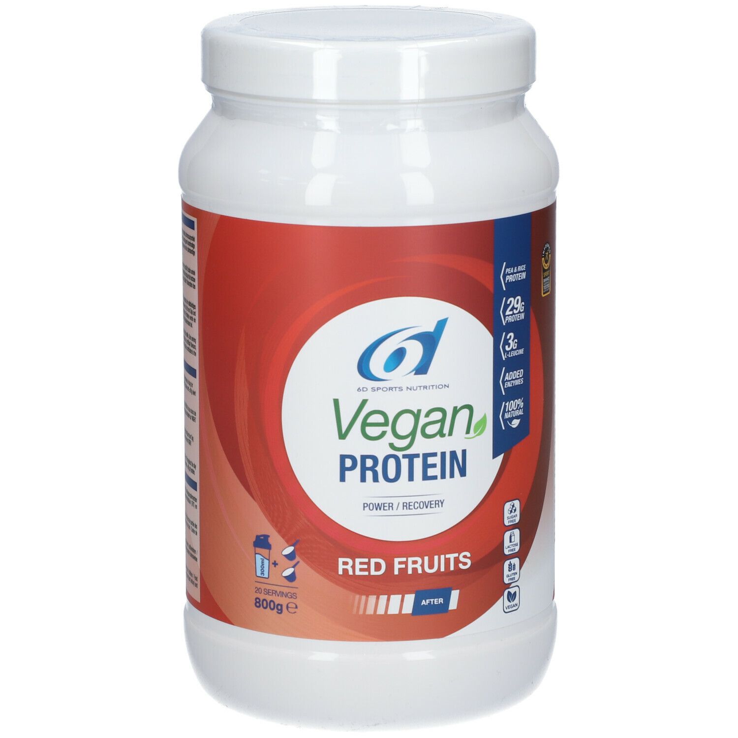 6d Sports Nutrition Vegan Protein Red Fruits