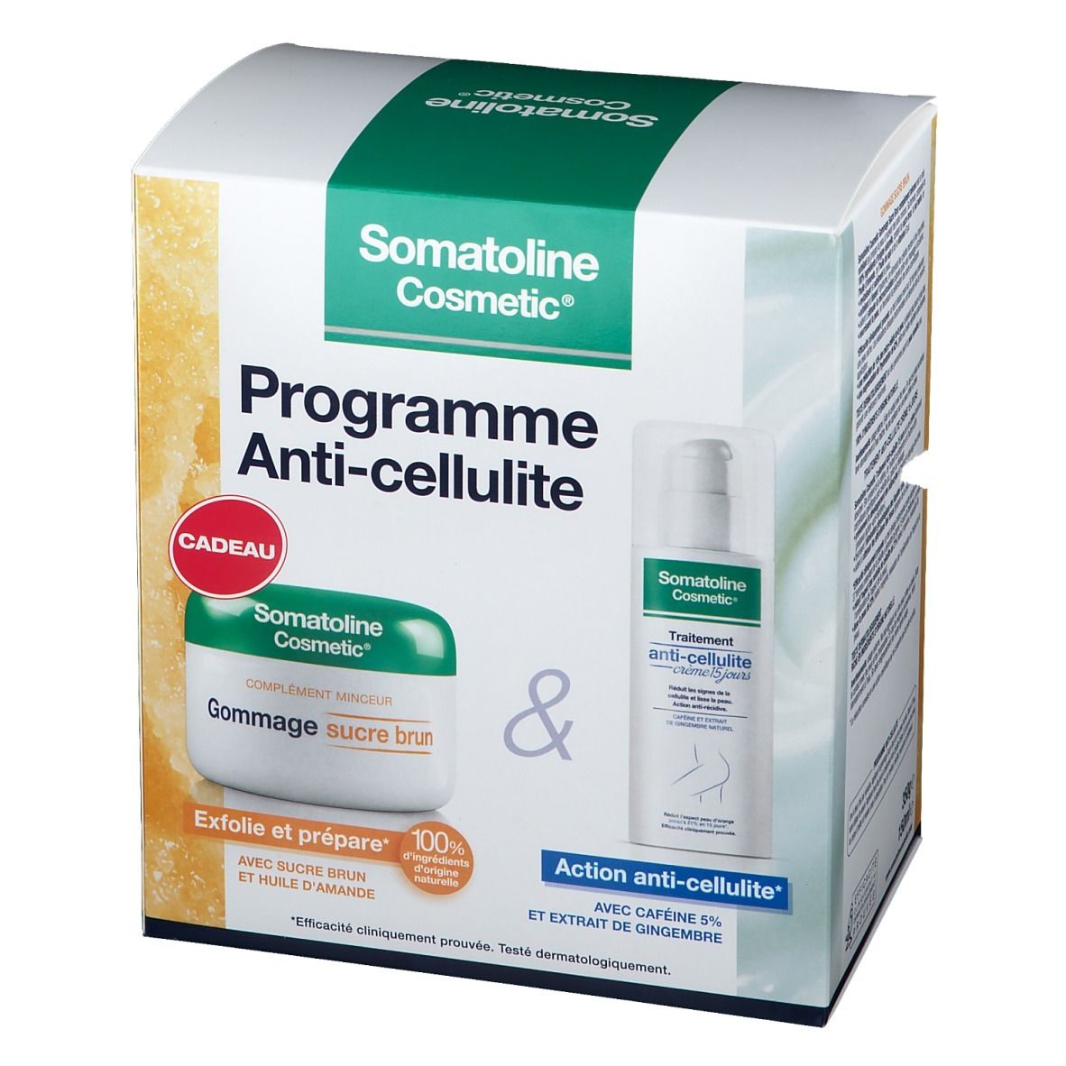 Somatoline Cosmetic Behandeling Anti-Cellulite Crème 15 Dagen + Exfoliërende Scrub met Zeezout