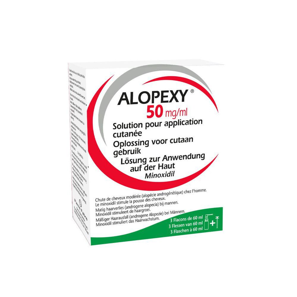 ALOPEXY 50MG/ML | Solution Minoxidil Pour Alopécie Androgénétique d’Intensité Modérée Homme Adulte