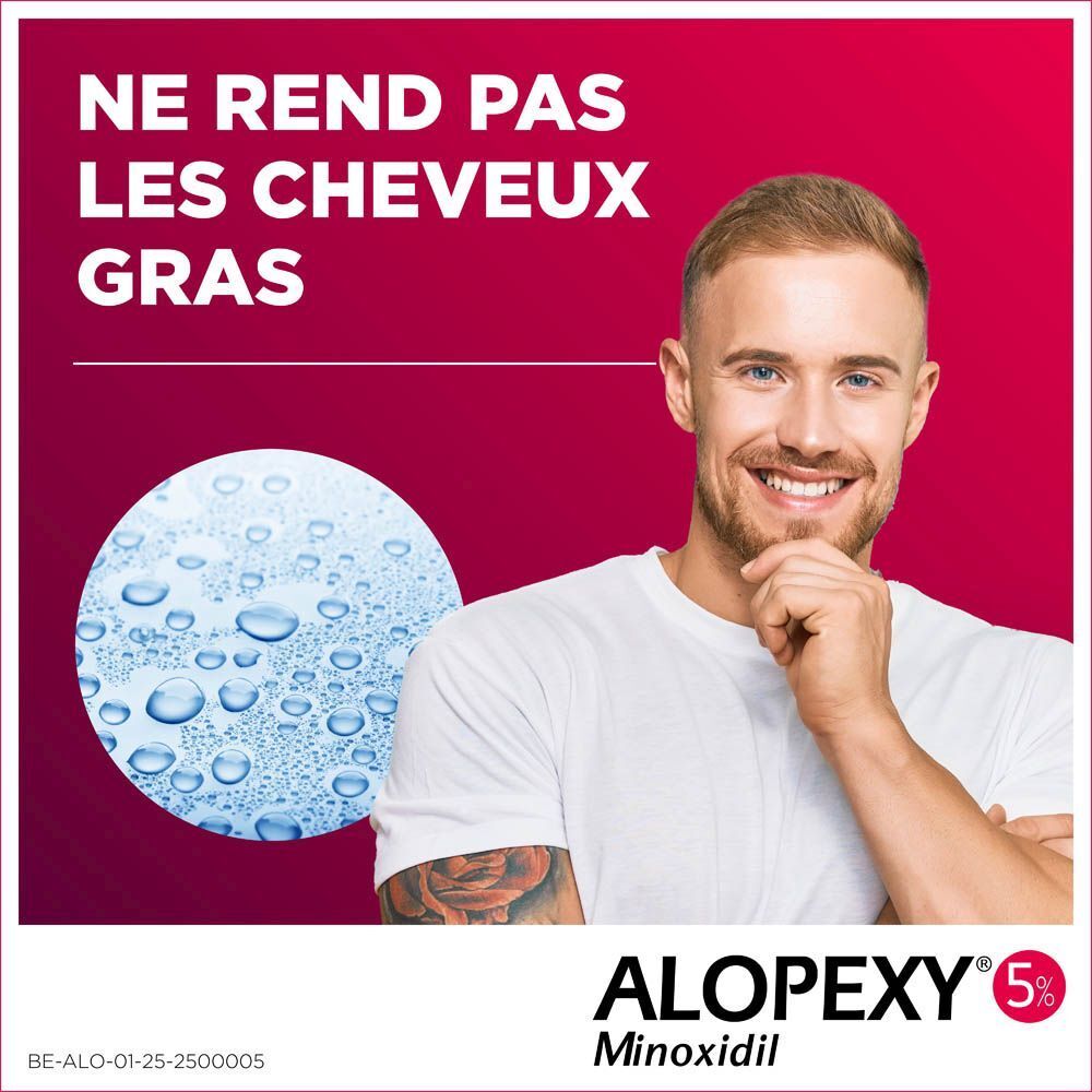ALOPEXY 50MG/ML | Solution Minoxidil Pour Alopécie Androgénétique d’Intensité Modérée Homme Adulte