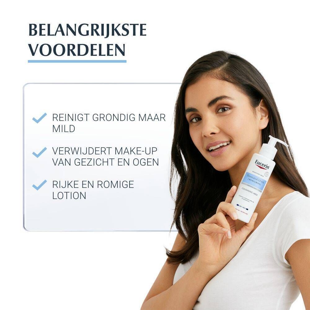 Eucerin DermatoCLEAN [Hyaluron] Reinigingmelk Droge en Gevoelige Huid