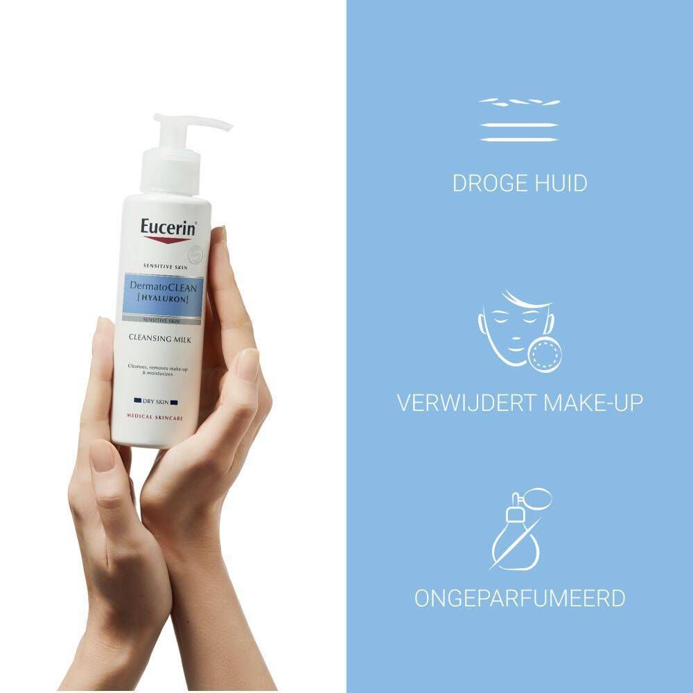 Eucerin DermatoCLEAN [Hyaluron] Reinigingmelk Droge en Gevoelige Huid