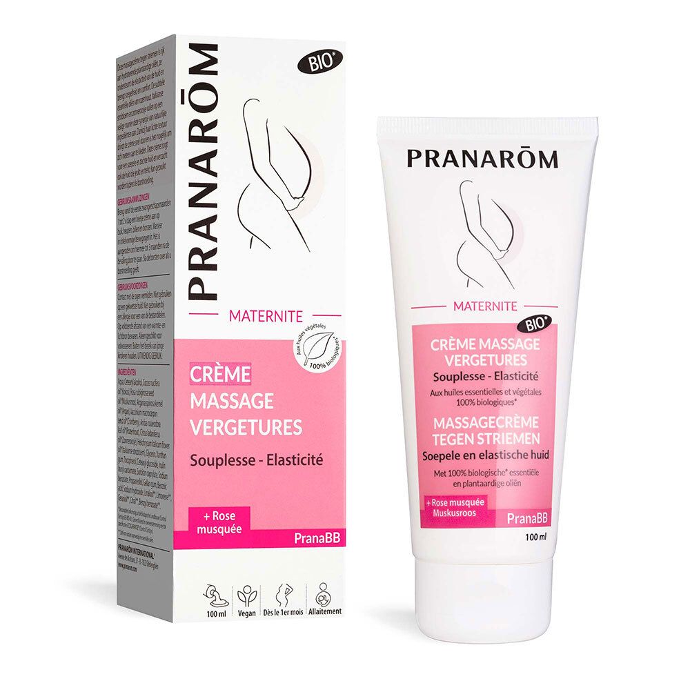 Pranarôm Maternité Massage-Crème contre Vergétures Bio