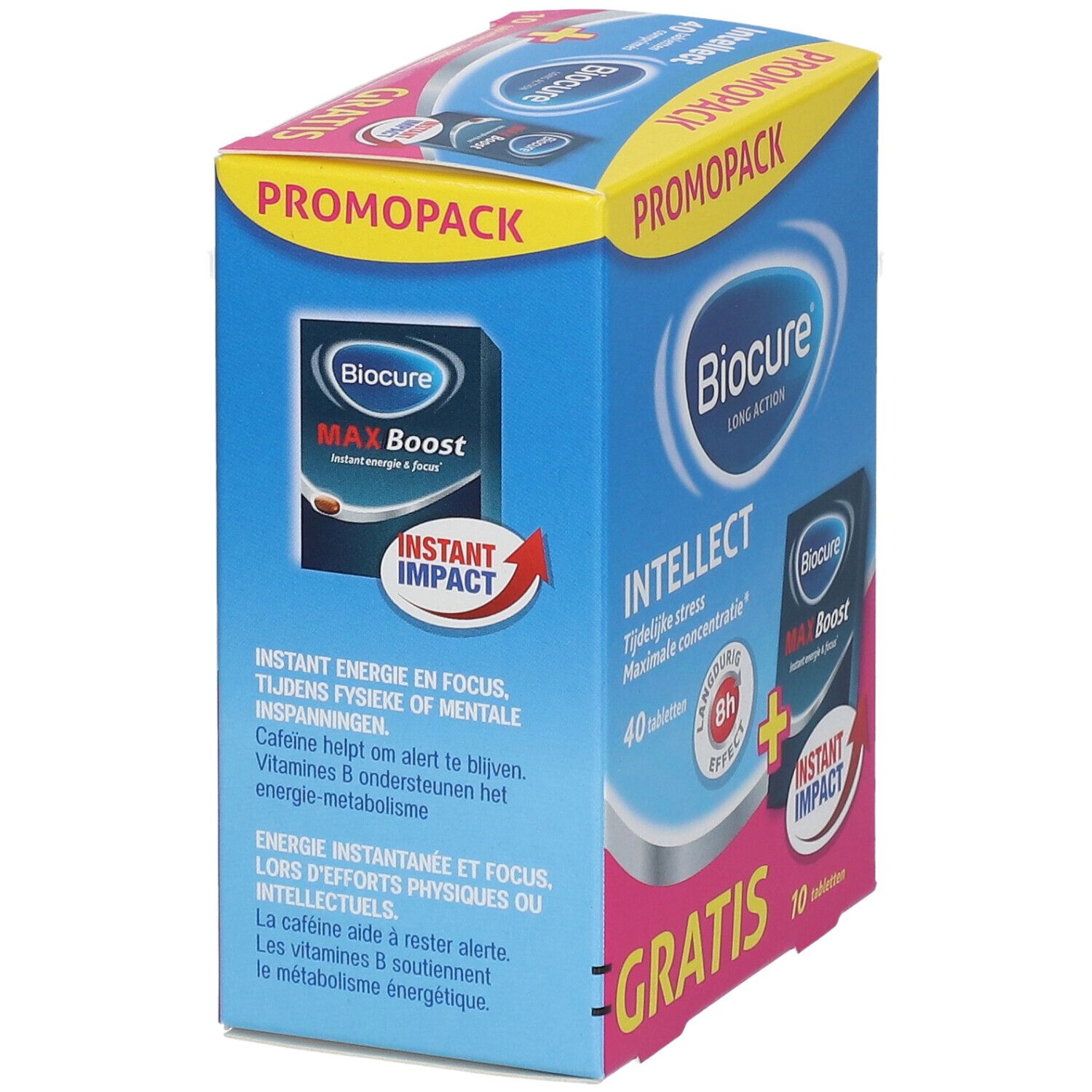 Biocure Intellect - Concentration, Mémoire, Vitamine + Biocure MAX 10 Comprimées GRATUIT