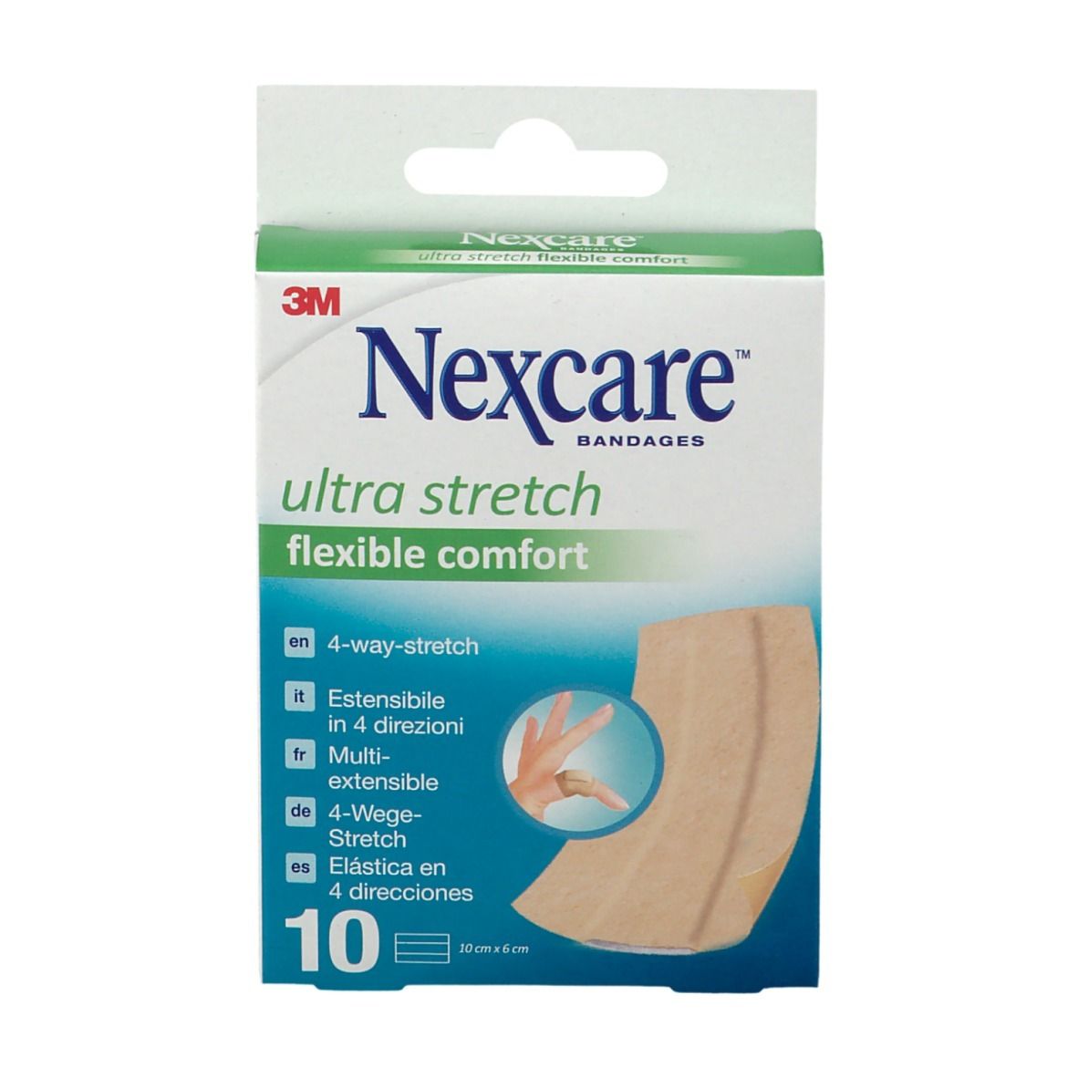 Nexcare Ultra Strech Comfort Flexibele Pleisters Band 10x6cm