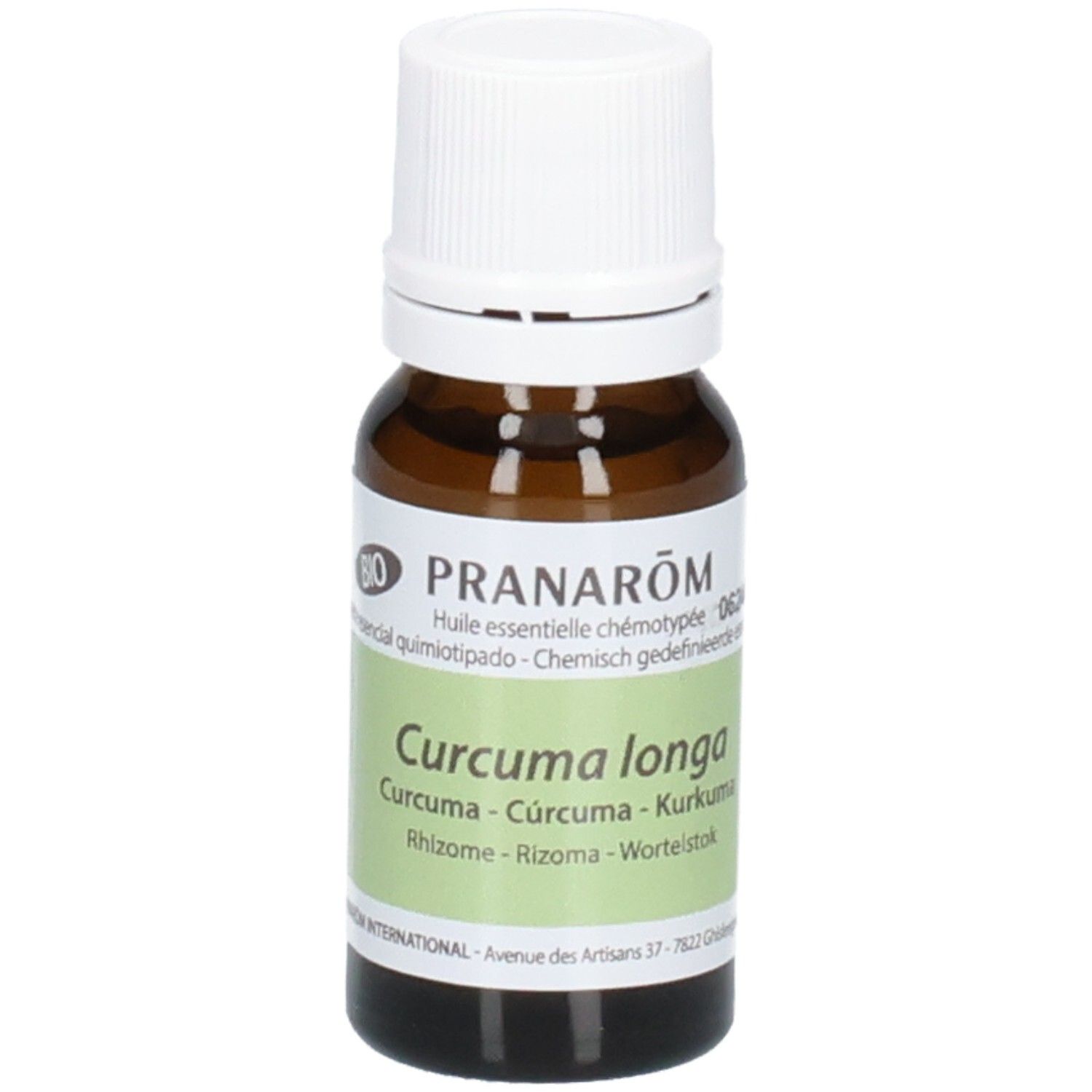 Pranarôm Kurkuma etherische olie, 10ml flesje. Biologisch gecertificeerd.