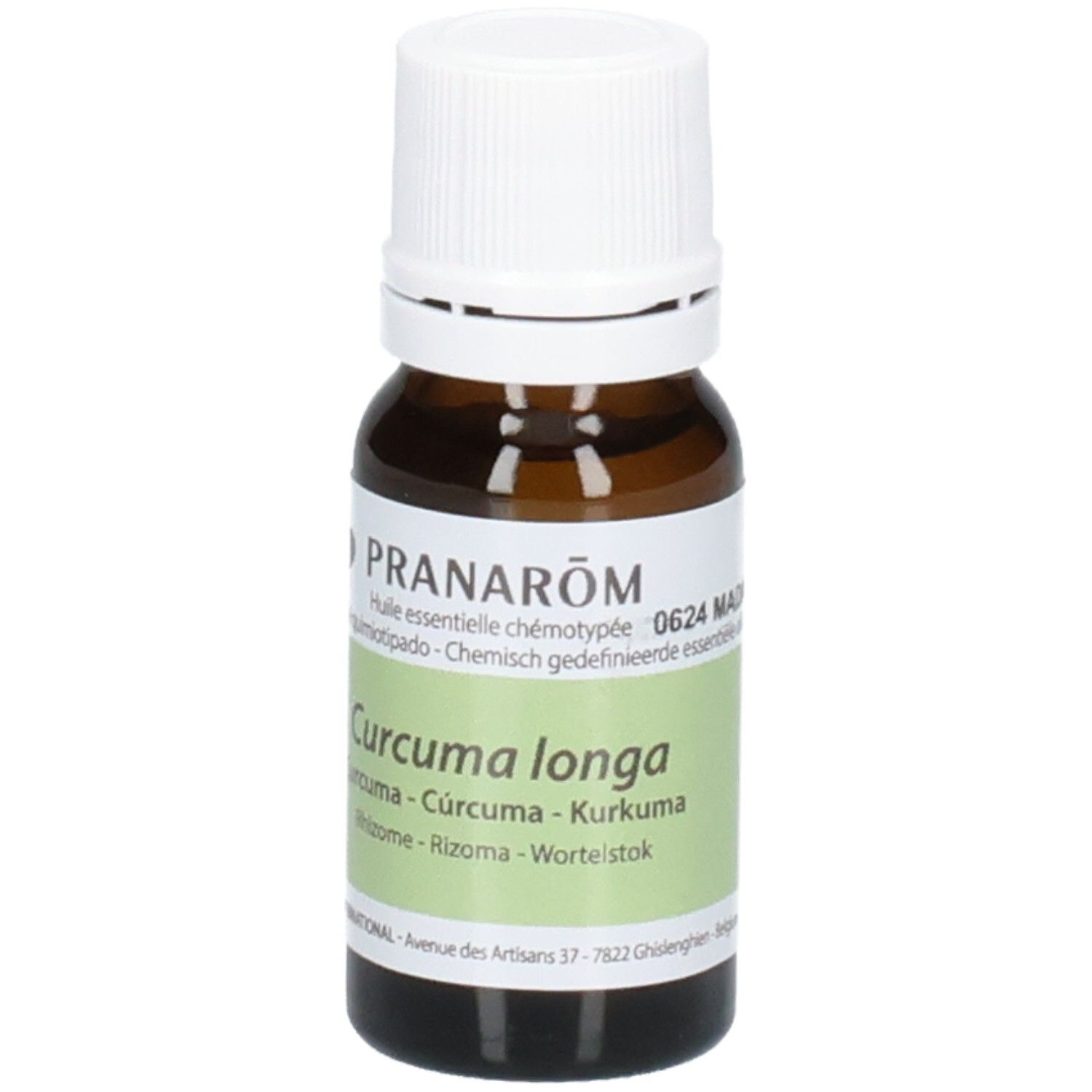 Pranarôm Kurkuma etherische olie, 10ml flesje. Chemisch gedefinieerde etherische olie.