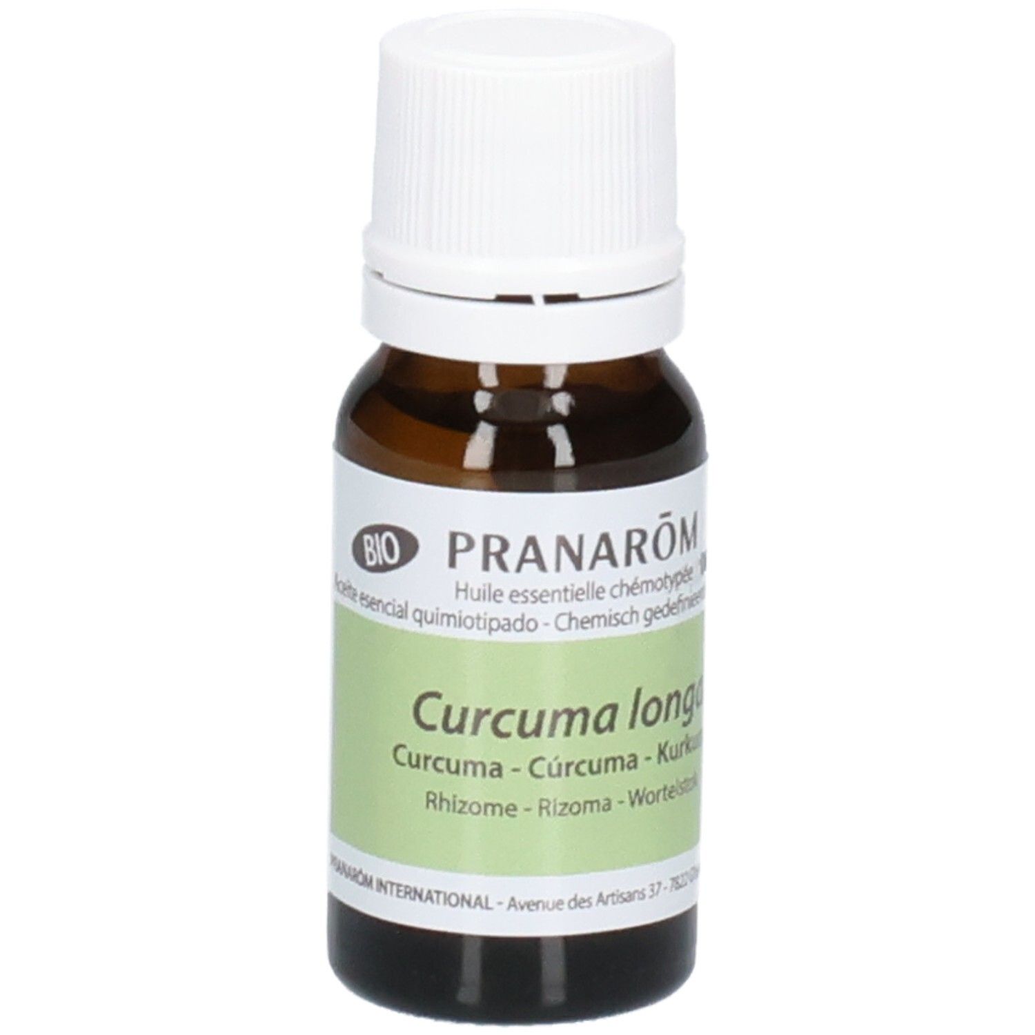 Pranarôm Kurkuma etherische olie, 10ml flesje. Bio-zegel.