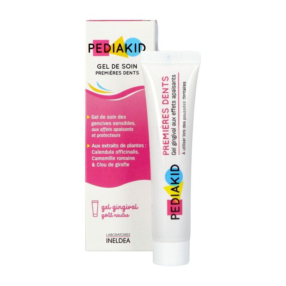 PEDIAKID Gel de soin premières dents tube. Gel apaisant pour gencives sensibles.