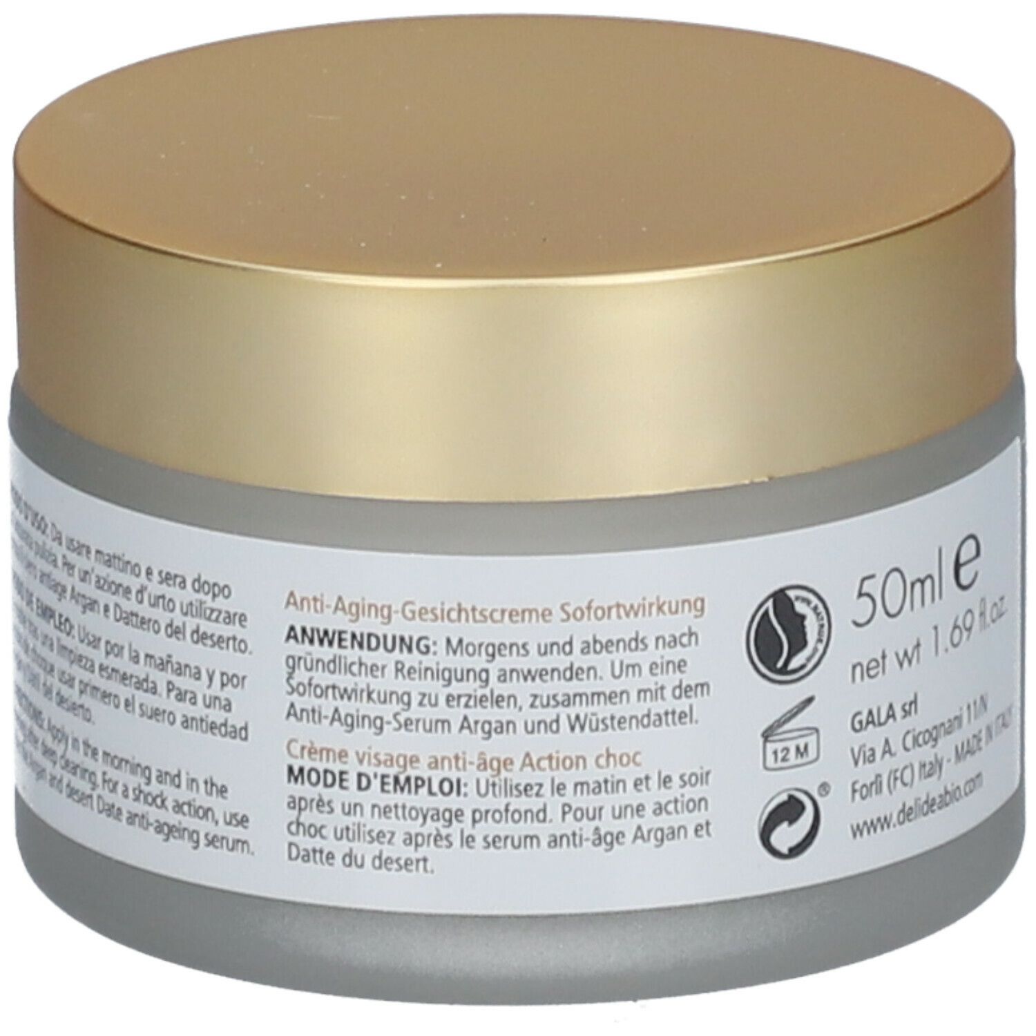 Delídea Cosmetics Shock Action Anti-Ageing Face Cream Bio