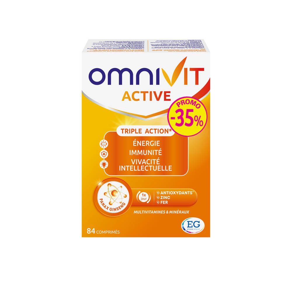 Omnivit Active Prix Réduit | Multivitamine pour Énergie, Immunité & Concentration Mentale