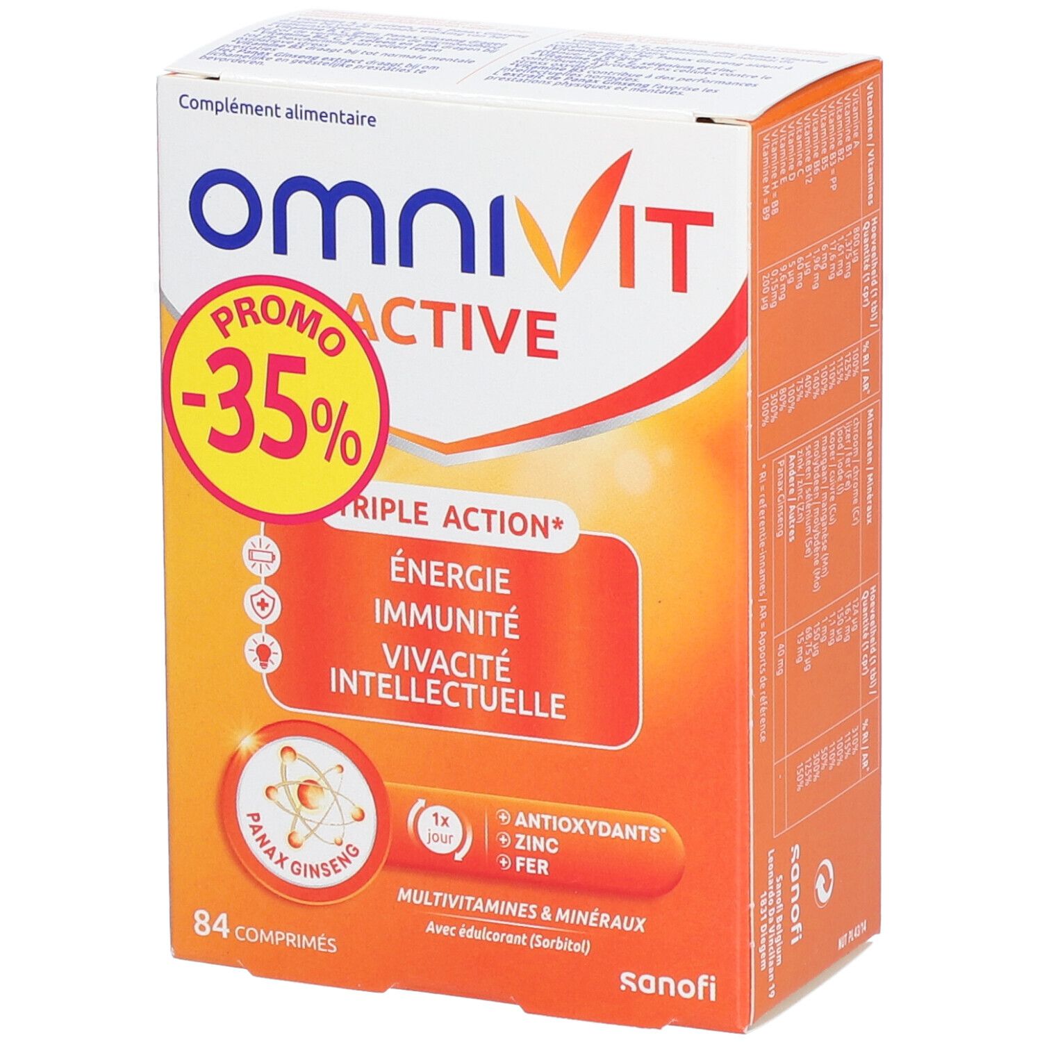 Omnivit Active Verlaagde Prijs | Multivitamine voor Energie, Immuniteit & Mentale Focus