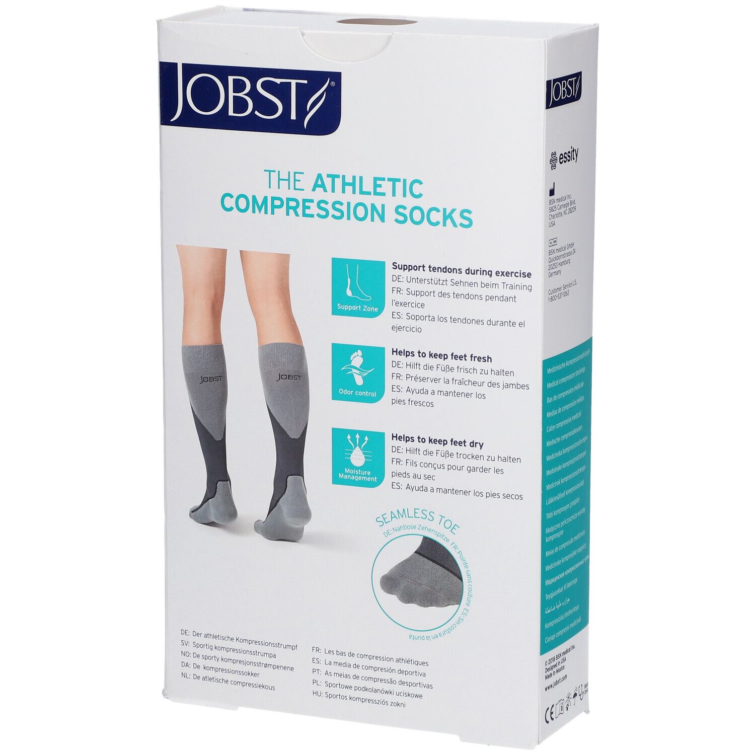 JOBST® Sport Chaussettes de Compression 15-20 AD Bleu Royal Small 7528980