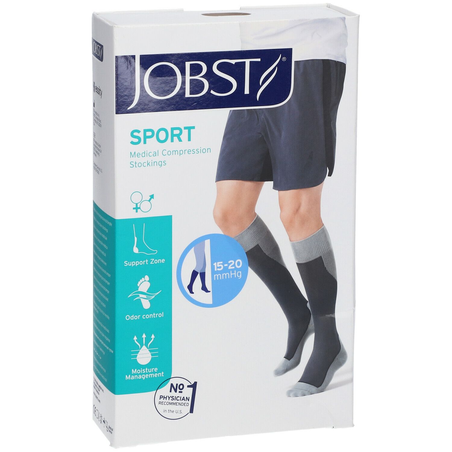 JOBST® Sport Chaussettes de Compression 15-20 AD Bleu Royal Small 7528980