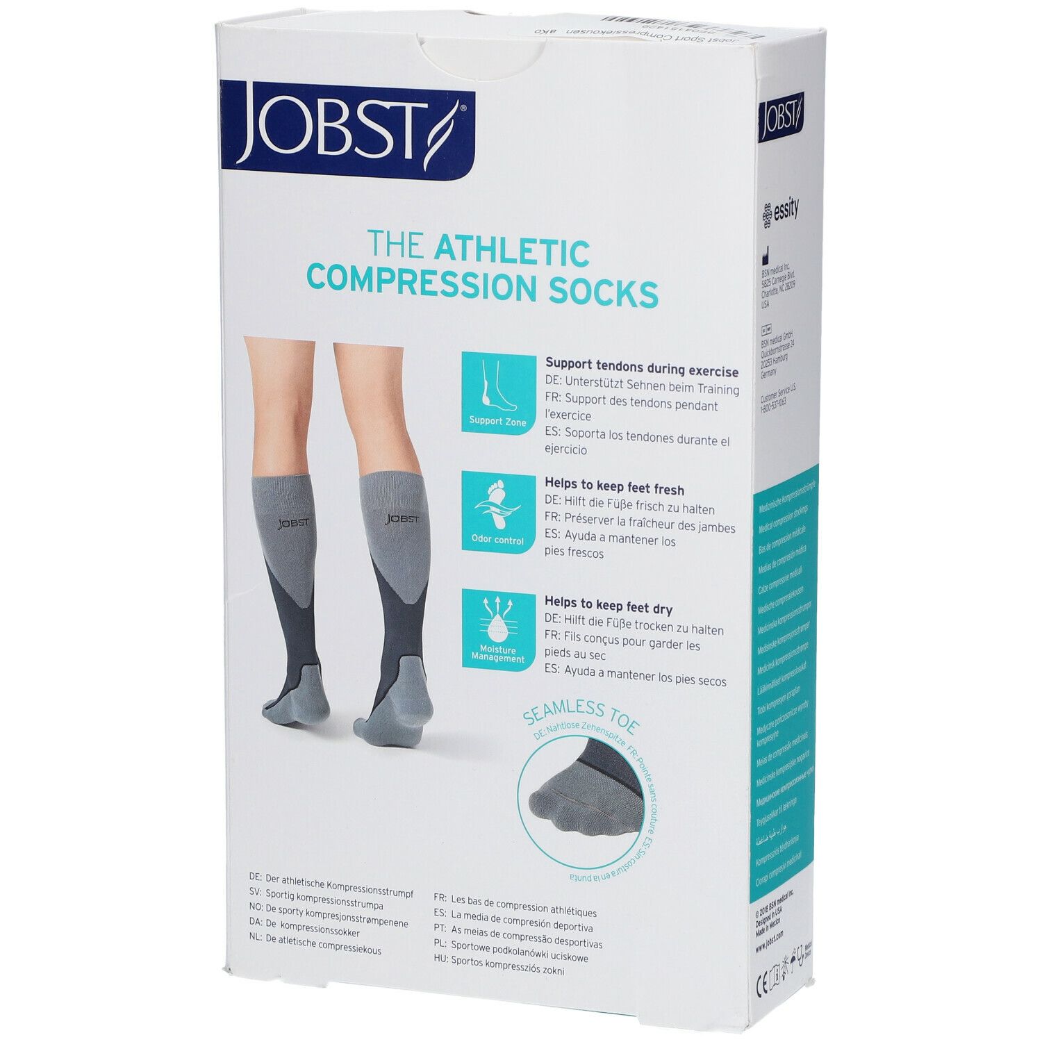 Jobst Sport Compressiekousen 15-20 AD Koninklijk Blauw Large 7528982