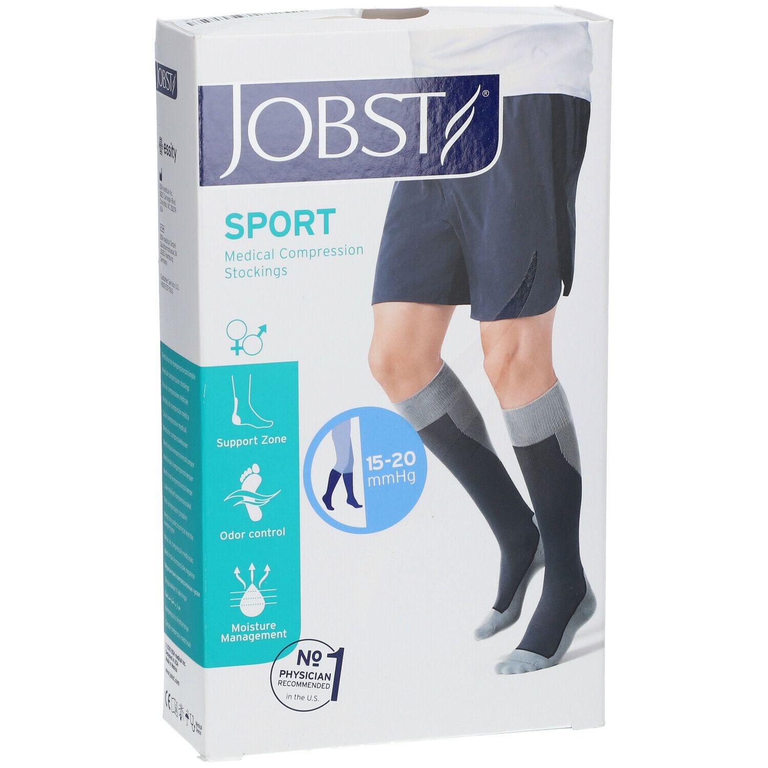 Jobst Sport Compressiekousen 15-20 AD Koninklijk Blauw Large 7528982