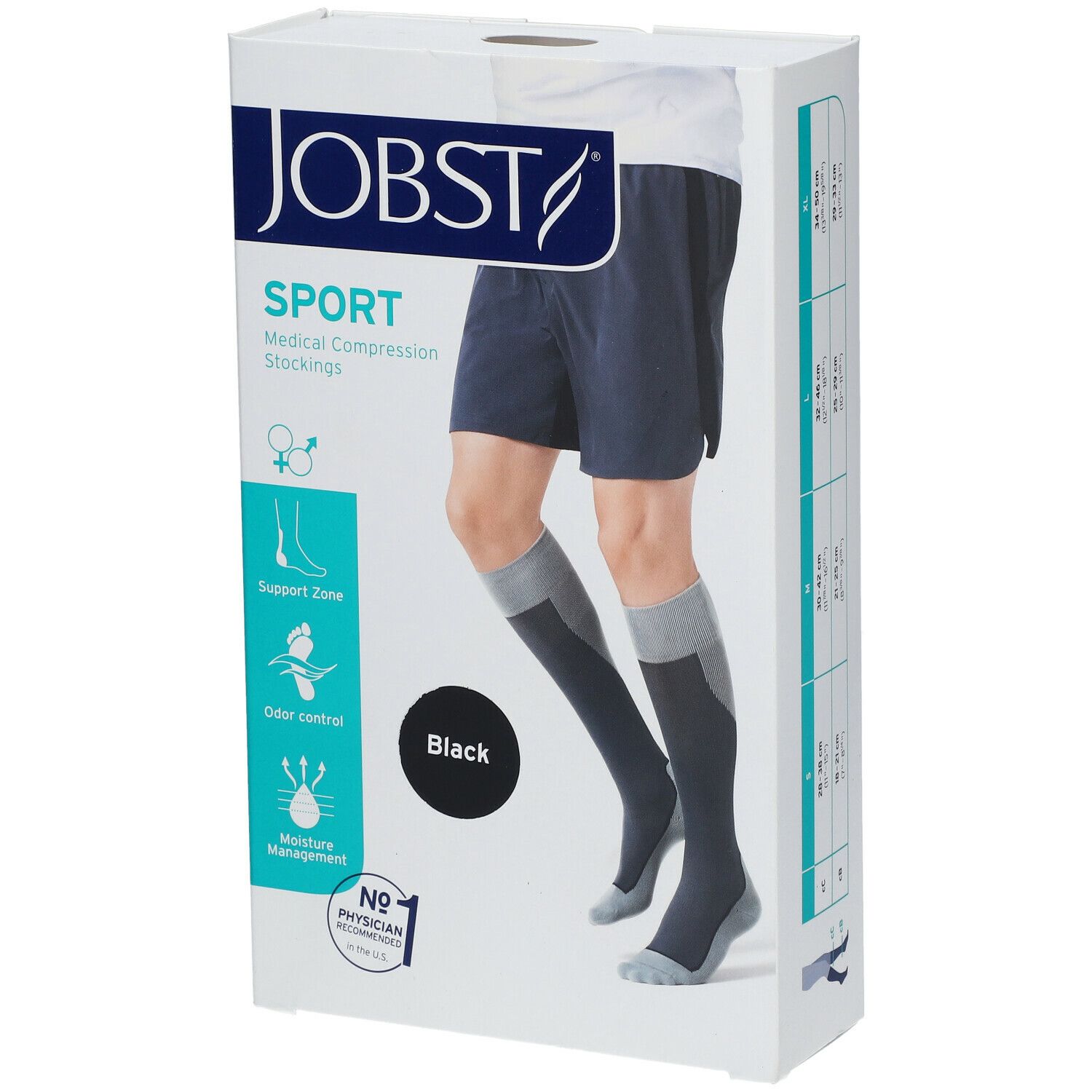 Jobst Sport Compressiekousen 15-20 AD Zwart Small 7528970