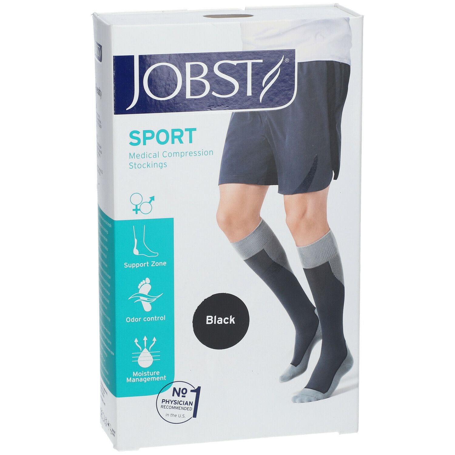 Jobst Sport Compressiekousen 15-20 AD Zwart Small 7528970