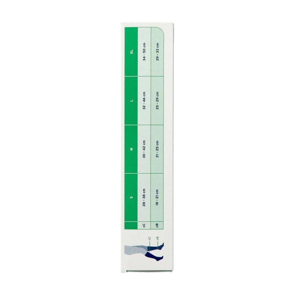 Vue latérale de l'emballage des bas de compression JOBST Sport avec informations fabricant et textes produit.