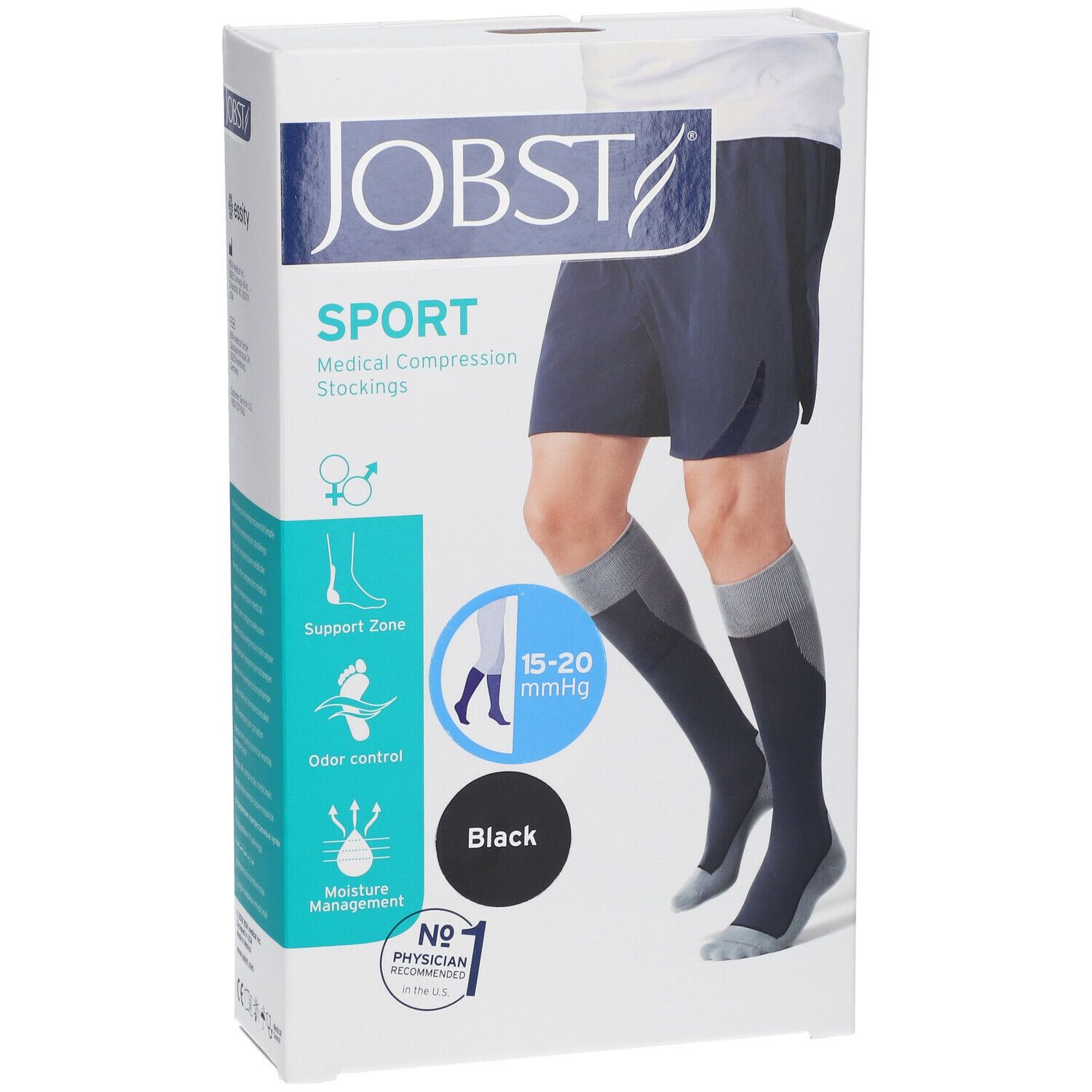 Jobst Sport Compressiekousen 15-20 AD Zwart Medium 7528971