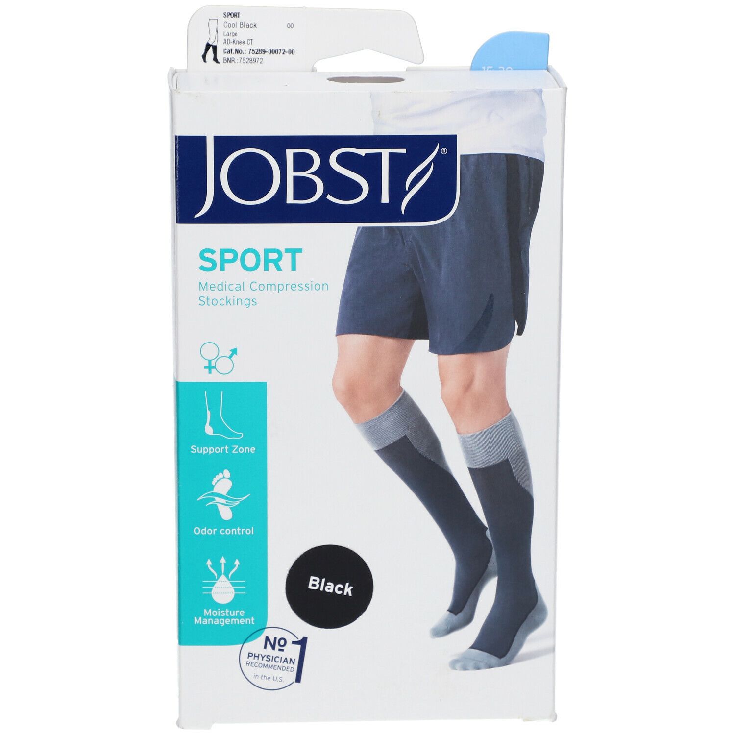 Jobst Sport Compressiekousen 15-20 AD Zwart Large 7528972