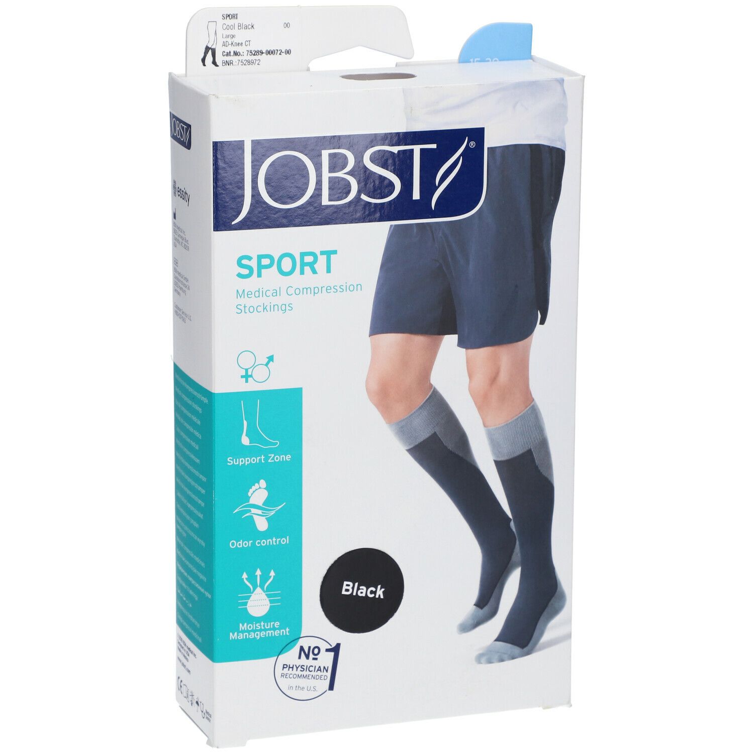 Jobst Sport Compressiekousen 15-20 AD Zwart Large 7528972